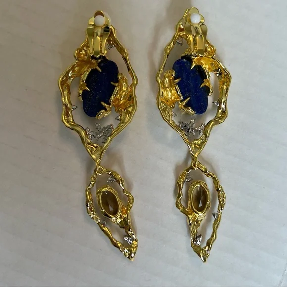 ALEXIS BITTAR Brut Mosaic Clip Earring 14K Gold Plated NWT - Picture 8 of 13